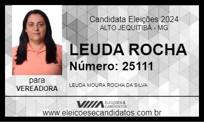 Candidato LEUDA ROCHA 2024 - ALTO JEQUITIBÁ - Eleições