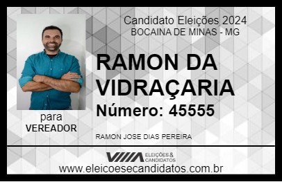 Candidato RAMON DA VIDRAÇARIA 2024 - BOCAINA DE MINAS - Eleições