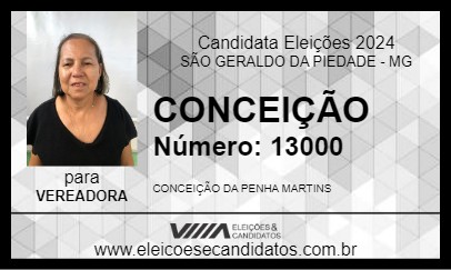 Candidato CONCEIÇÃO 2024 - SÃO GERALDO DA PIEDADE - Eleições