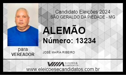 Candidato ALEMÃO 2024 - SÃO GERALDO DA PIEDADE - Eleições