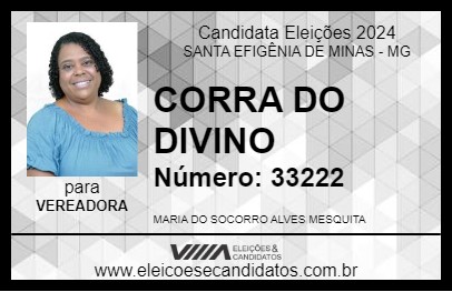 Candidato CORRA DO DIVINO 2024 - SANTA EFIGÊNIA DE MINAS - Eleições