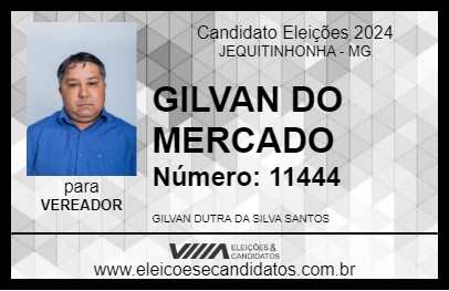 Candidato GILVAN DO MERCADO 2024 - JEQUITINHONHA - Eleições