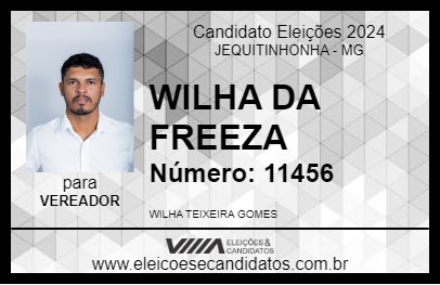 Candidato WILHA DA FREEZA 2024 - JEQUITINHONHA - Eleições