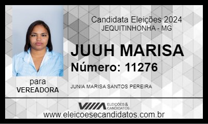 Candidato JUUH MARISA 2024 - JEQUITINHONHA - Eleições