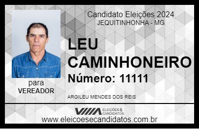 Candidato LEU CAMINHONEIRO 2024 - JEQUITINHONHA - Eleições