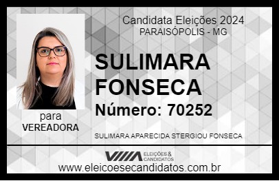 Candidato SULIMARA FONSECA 2024 - PARAISÓPOLIS - Eleições