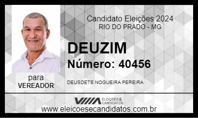 Candidato DEUZIM 2024 - RIO DO PRADO - Eleições