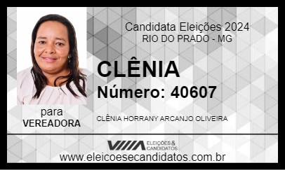 Candidato CLÊNIA 2024 - RIO DO PRADO - Eleições