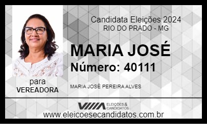 Candidato MARIA JOSÉ 2024 - RIO DO PRADO - Eleições