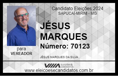 Candidato JÉSUS MARQUES 2024 - SAPUCAÍ-MIRIM - Eleições