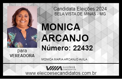 Candidato MONICA ARCANJO 2024 - BELA VISTA DE MINAS - Eleições