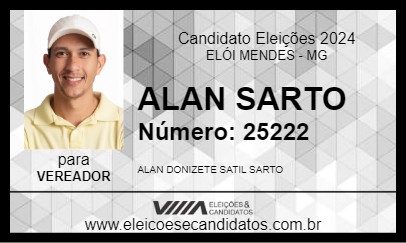 Candidato ALAN SARTO 2024 - ELÓI MENDES - Eleições