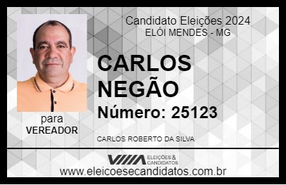 Candidato CARLOS NEGÃO 2024 - ELÓI MENDES - Eleições