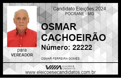 Candidato OSMAR CACHOEIRÃO 2024 - POCRANE - Eleições