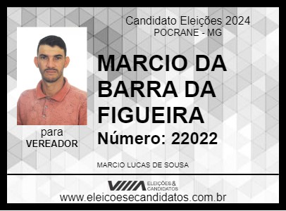 Candidato MARCIO DA BARRA DA FIGUEIRA 2024 - POCRANE - Eleições