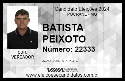 Candidato BATISTA PEIXOTO 2024 - POCRANE - Eleições