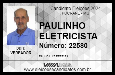 Candidato PAULINHO ELETRICISTA 2024 - POCRANE - Eleições