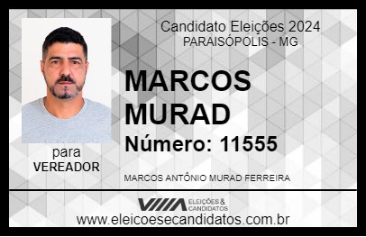 Candidato MARCOS MURAD 2024 - PARAISÓPOLIS - Eleições