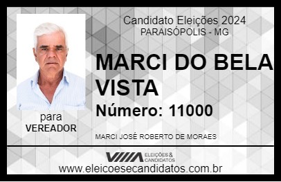 Candidato MARCI DO BELA VISTA 2024 - PARAISÓPOLIS - Eleições