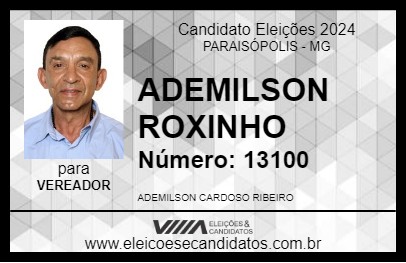 Candidato ADEMILSON ROXINHO 2024 - PARAISÓPOLIS - Eleições