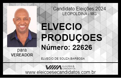 Candidato ELVECIO PRODUÇOES 2024 - LEOPOLDINA - Eleições