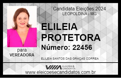 Candidato ELILEIA PROTETORA 2024 - LEOPOLDINA - Eleições