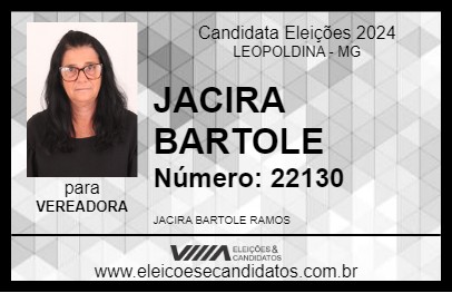 Candidato JACIRA BARTOLE 2024 - LEOPOLDINA - Eleições