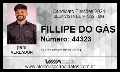 Candidato FILLIPE DO GÁS 2024 - BELA VISTA DE MINAS - Eleições