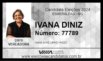 Candidato IVANA DINIZ 2024 - ESMERALDAS - Eleições