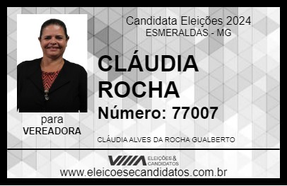 Candidato CLÁUDIA ROCHA 2024 - ESMERALDAS - Eleições