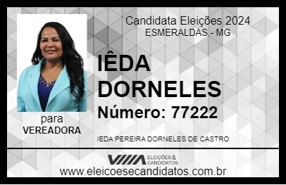 Candidato IÊDA DORNELES 2024 - ESMERALDAS - Eleições