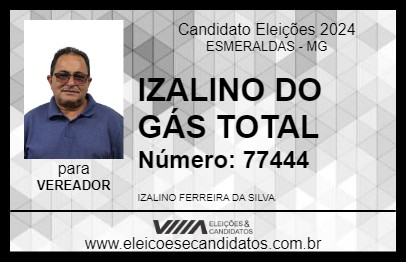 Candidato IZALINO DO GÁS TOTAL 2024 - ESMERALDAS - Eleições