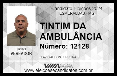 Candidato TINTIM DA AMBULÂNCIA 2024 - ESMERALDAS - Eleições