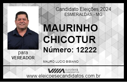 Candidato MAURINHO CHICOTUR 2024 - ESMERALDAS - Eleições