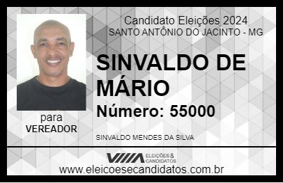 Candidato SINVALDO DE MÁRIO 2024 - SANTO ANTÔNIO DO JACINTO - Eleições