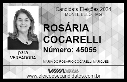 Candidato ROSÁRIA COCARELLI 2024 - MONTE BELO - Eleições