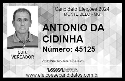 Candidato ANTONIO DA CIDINHA 2024 - MONTE BELO - Eleições