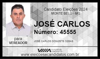 Candidato JOSÉ CARLOS 2024 - MONTE BELO - Eleições