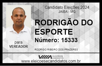 Candidato RODRIGÃO DO ESPORTE 2024 - JAÍBA - Eleições