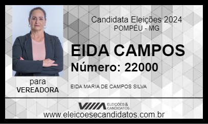 Candidato EIDA CAMPOS 2024 - POMPÉU - Eleições