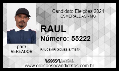 Candidato RAUL 2024 - ESMERALDAS - Eleições