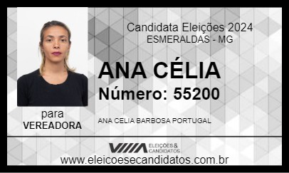 Candidato ANA CÉLIA 2024 - ESMERALDAS - Eleições