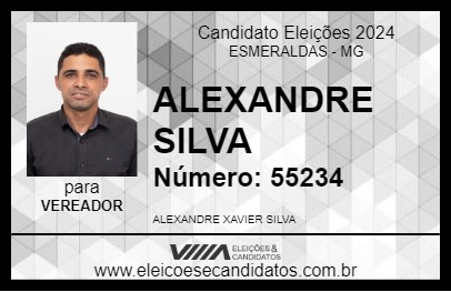 Candidato ALEXANDRE SILVA 2024 - ESMERALDAS - Eleições