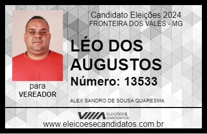 Candidato LÉO DOS AUGUSTOS 2024 - FRONTEIRA DOS VALES - Eleições