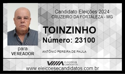 Candidato TOINZINHO 2024 - CRUZEIRO DA FORTALEZA - Eleições