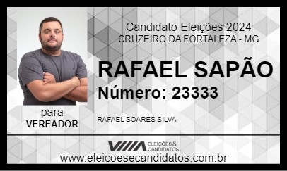 Candidato RAFAEL SAPÃO 2024 - CRUZEIRO DA FORTALEZA - Eleições