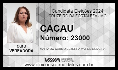 Candidato CACAU 2024 - CRUZEIRO DA FORTALEZA - Eleições