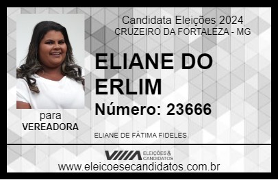 Candidato ELIANE DO ERLIM 2024 - CRUZEIRO DA FORTALEZA - Eleições