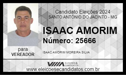 Candidato ISAAC AMORIM 2024 - SANTO ANTÔNIO DO JACINTO - Eleições