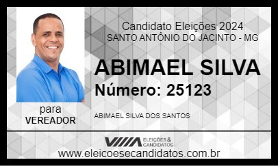 Candidato ABIMAEL SILVA 2024 - SANTO ANTÔNIO DO JACINTO - Eleições